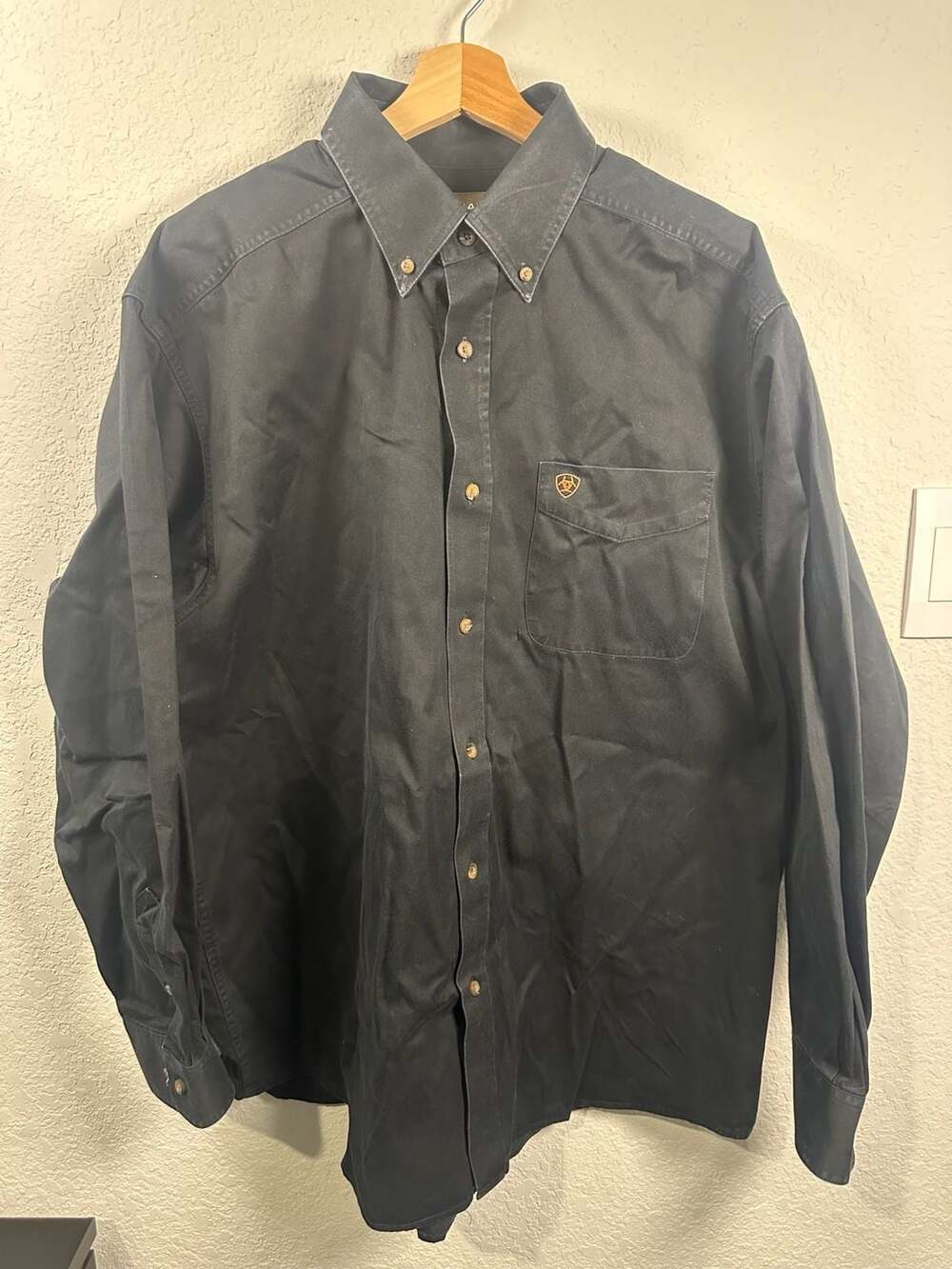 Ariat Black Button Down Long Sleeve Shirt XL